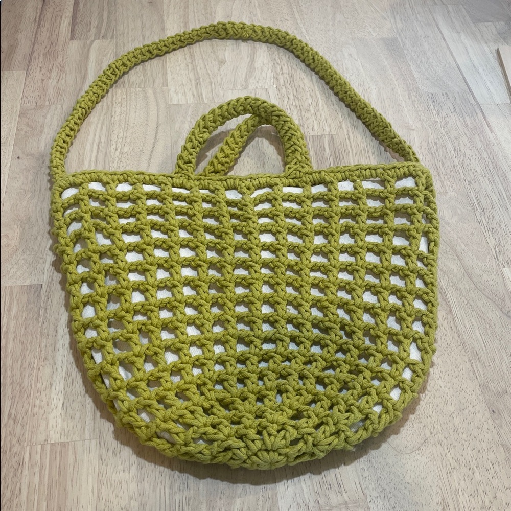 MADEWELL The Crochet Shoulder Bag gilded chartreuse - Picture 3 of 9